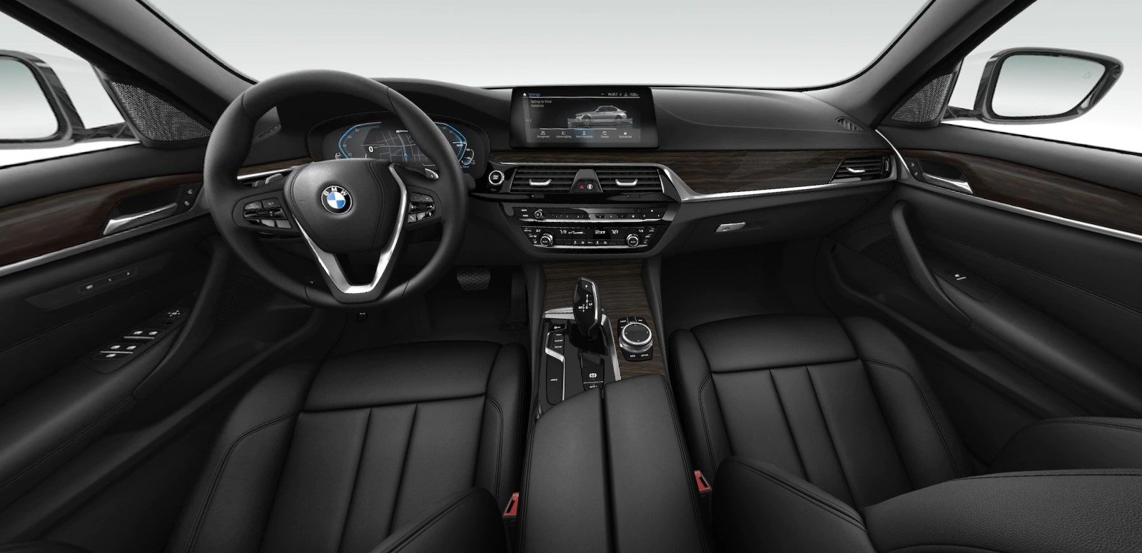 2020 BMW 5 Series 530e Front Interior Dash and Steering Wheel 2020 BMW 5 Series 530e Front Interior Dash and Steering Wheel